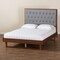 Baxton Studio Bryn Classic and Traditional Grey Fabric and Walnut Brown Finished Wood King Size Platform Bed 237-12639-9412-ZORO - alternate 5